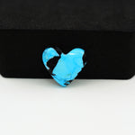 Buffalo Heart Cabochon 14x16mm 6ct - Black Top Blue Base - Pedra Gems