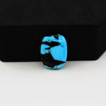 Buffalo Cushion Cabochon 16x12mm 6.5ct - Blue with Black Band - Pedra Gems