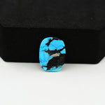 Buffalo Cushion Cabochon 16x12mm 6.5ct - Blue with Black Band - Pedra Gems