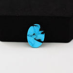 Buffalo Oval Cabochon 15x11mm 4.5ct - Blue with Black Band - Pedra Gems