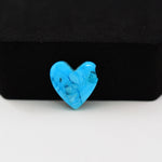 Buffalo Heart Cabochon 14x14mm 5ct - Blue Solid - Pedra Gems
