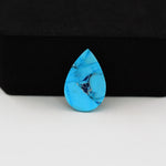 Buffalo Oval Cabochon 17x11mm 4ct - Blue with Black Corner - Pedra Gems