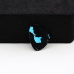 Buffalo Pear Cabochon 13x11mm 4ct - Blue with Black Tip - Pedra Gems