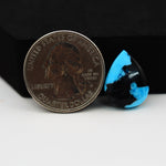 Buffalo Heart Cabochon 17x13mm 6.5ct - Blue with Black Patches - Pedra Gems