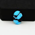Buffalo Oval Cabochon 18x13mm 6.5ct - Blue with Black Band - Pedra Gems