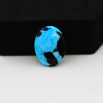 Buffalo Pear Cabochon 19x14mm 9.5ct - Black Top Blue Base - Pedra Gems