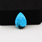 Buffalo Oval Cabochon 18x13mm 11.5ct - Blue with Black Corner - Pedra Gems