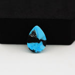 Buffalo Pear Cabochon 16x11mm 6.5ct - Blue with Black Band - Pedra Gems