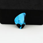 Buffalo Pear Cabochon 18x13mm 7ct - Black with Blue Base - Pedra Gems
