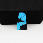 Buffalo Trapezoid Cabochon 20x12mm 5.5ct - Blue with Black Band - Pedra Gems