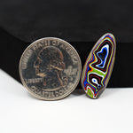 Fordite Agate Cabochon Freeform 26x11mm 4ct - Detroit Agate layered paint - Pedra Gems