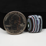 Fordite Agate Cabochon Square 18x16mm 4.5ct - Detroit Agate layered paint - Pedra Gems