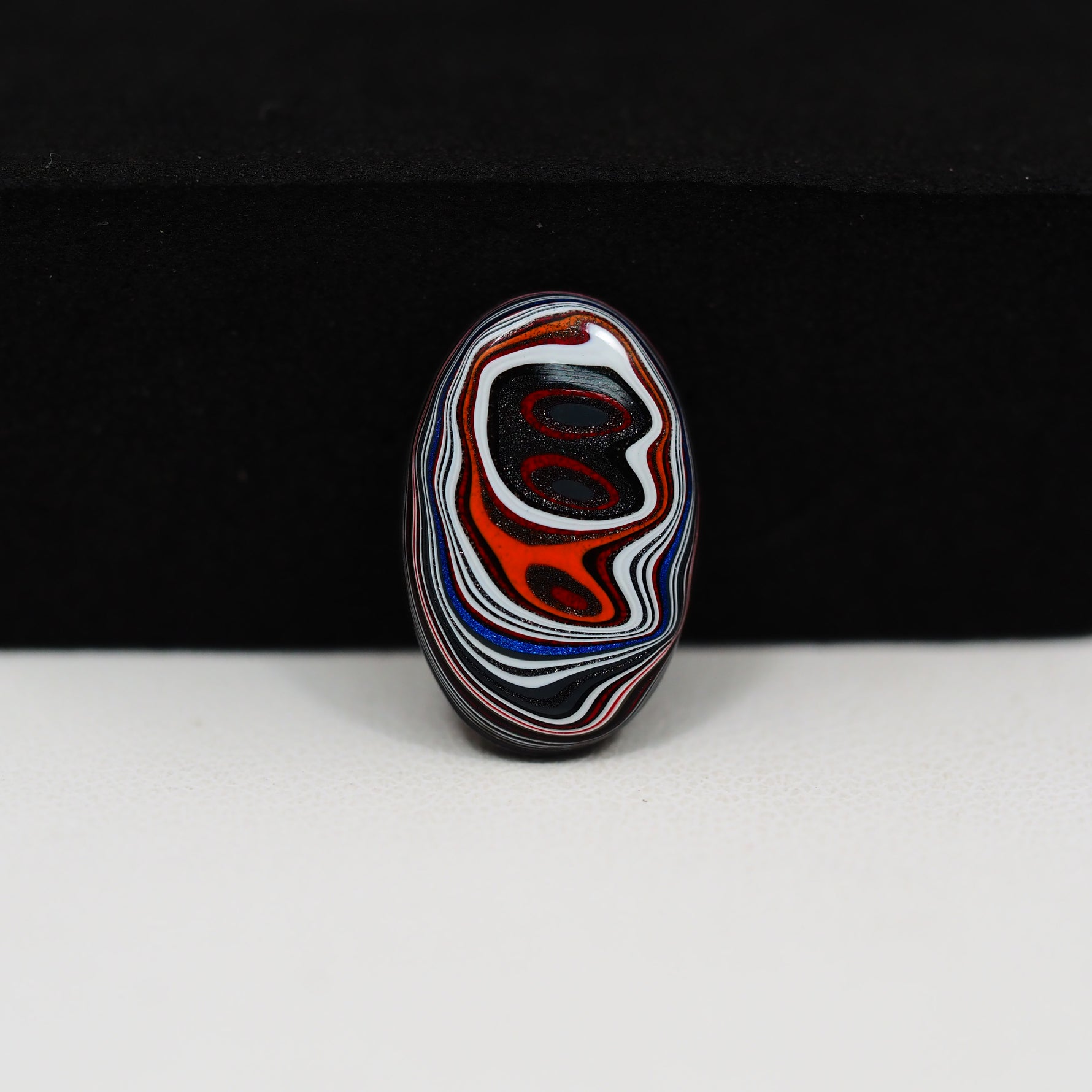 Fordite Agate Cabochon Oval 17x11mm 2ct - Detroit Agate layered paint - Pedra Gems