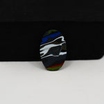 Fordite Agate Cabochon Oval 17x11mm 2ct - Detroit Agate layered paint - Pedra Gems