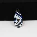 Fordite Agate Cabochon Pear 25x8mm 3ct - Detroit Agate layered paint - Pedra Gems
