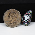Fordite Agate Cabochon Freeform 20x13mm 4ct - Detroit Agate layered paint - Pedra Gems
