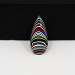Fordite Agate Cabochon Pear 24x11mm 2ct - Detroit Agate layered paint - Pedra Gems