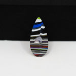 Fordite Agate Cabochon Pear 24x11mm 2ct - Detroit Agate layered paint - Pedra Gems