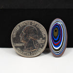 Fordite Agate Cabochon Oval 25x12mm 3ct - Detroit Agate layered paint - Pedra Gems