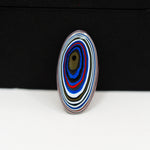 Fordite Agate Cabochon Oval 25x12mm 3ct - Detroit Agate layered paint - Pedra Gems