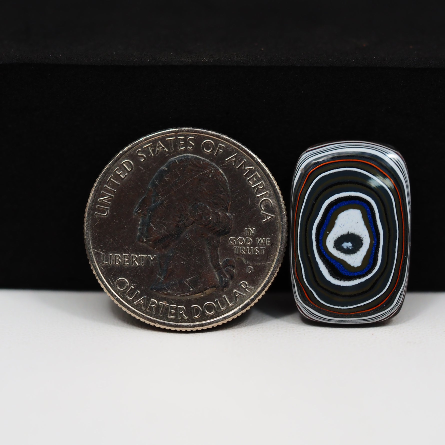 Fordite Agate Cabochon Rectangle 22x14mm 5ct - Detroit Agate layered paint - Pedra Gems