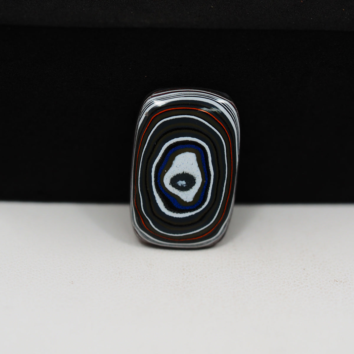 Fordite Agate Cabochon Rectangle 22x14mm 5ct - Detroit Agate layered paint - Pedra Gems