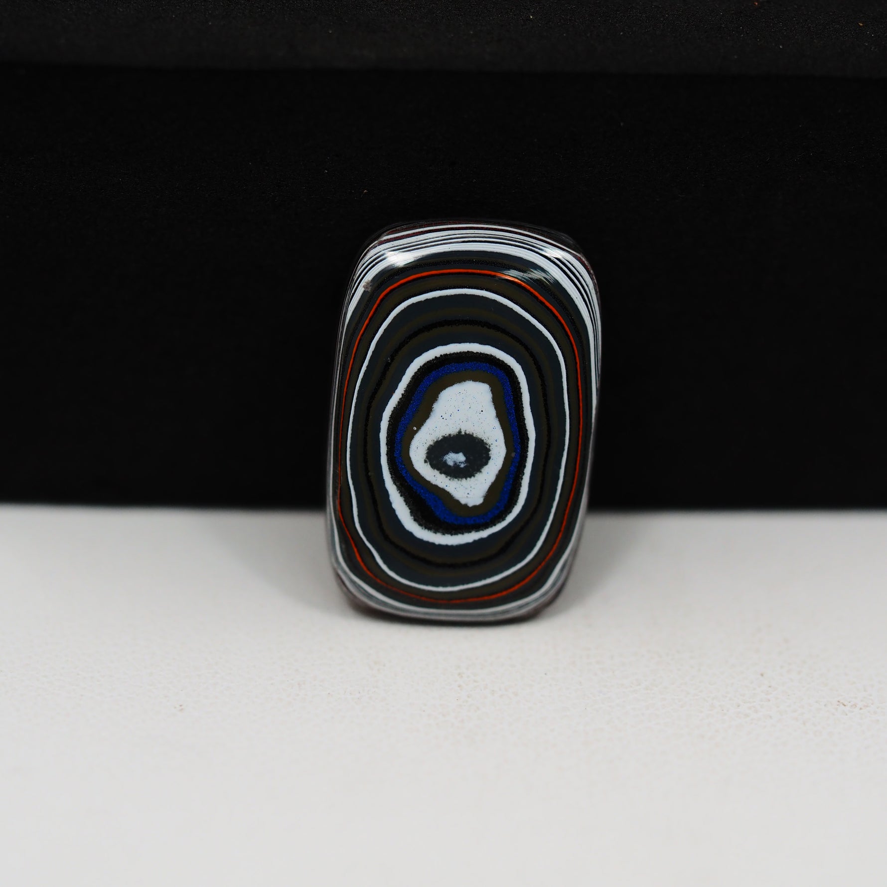 Fordite Agate Cabochon Rectangle 22x14mm 5ct - Detroit Agate layered paint - Pedra Gems