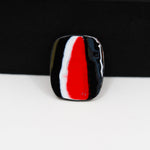 Fordite Agate Cabochon Cushion 20x16mm 5ct - Detroit Agate layered paint - Pedra Gems