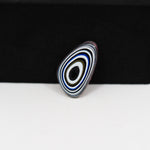 Fordite Agate Cabochon Freeform 17x10mm 1.5ct - Detroit Agate layered paint - Pedra Gems