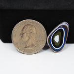Fordite Agate Cabochon Freeform 22x11mm 3ct - Detroit Agate layered paint - Pedra Gems