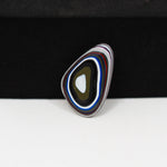 Fordite Agate Cabochon Freeform 22x11mm 3ct - Detroit Agate layered paint - Pedra Gems