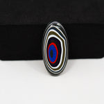 Fordite Agate Cabochon Oval 23x11mm 3ct - Detroit Agate layered paint - Pedra Gems