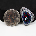 Fordite Agate Cabochon Freeform 25x18mm 8.5ct - Detroit Agate layered paint - Pedra Gems
