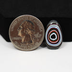 Fordite Agate Cabochon Freeform 19x12mm 4ct - Detroit Agate layered paint - Pedra Gems