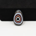 Fordite Agate Cabochon Freeform 19x12mm 4ct - Detroit Agate layered paint - Pedra Gems