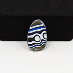 Fordite Agate Cabochon Freeform 19x12mm 4ct - Detroit Agate layered paint - Pedra Gems