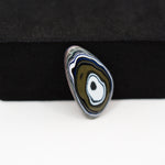Fordite Agate Cabochon Freeform 21x12mm 2.5ct - Detroit Agate layered paint - Pedra Gems