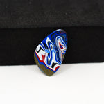 Fordite Agate Cabochon Freeform 21x12mm 2.5ct - Detroit Agate layered paint - Pedra Gems