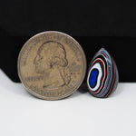 Fordite Agate Cabochon Pear 18x11mm 1.5ct - Detroit Agate layered paint - Pedra Gems