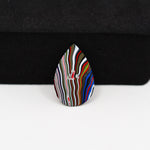 Fordite Agate Cabochon Pear 18x11mm 1.5ct - Detroit Agate layered paint - Pedra Gems