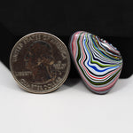 Fordite Agate Cabochon Freeform 26x18mm 6ct - Detroit Agate layered paint - Pedra Gems