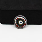 Fordite Agate Cabochon Round 14x14mm 2ct - Detroit Agate layered paint - Pedra Gems