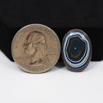 Fordite Agate Cabochon Oval 21x15mm 4.5ct - Detroit Agate layered paint - Pedra Gems