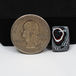 Fordite Agate Cabochon Rectangle 15x11mm 2ct - Detroit Agate layered paint - Pedra Gems
