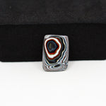 Fordite Agate Cabochon Rectangle 15x11mm 2ct - Detroit Agate layered paint - Pedra Gems