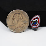 Fordite Agate Cabochon Freeform 17x11mm 1.5ct - Detroit Agate layered paint - Pedra Gems