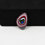 Fordite Agate Cabochon Freeform 17x11mm 1.5ct - Detroit Agate layered paint - Pedra Gems