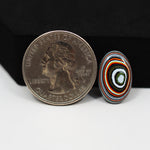 Fordite Agate Cabochon Oval 17x11mm 2.5ct - Detroit Agate layered paint - Pedra Gems