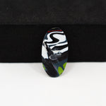 Fordite Agate Cabochon Oval 18x8mm 2ct - Detroit Agate layered paint - Pedra Gems