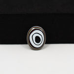 Fordite Agate Cabochon Oval 13x8mm 1.5ct - Detroit Agate layered paint - Pedra Gems